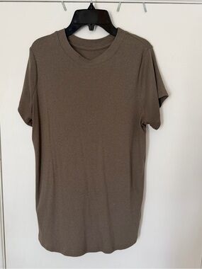 A New Day- Short Sleeve Crewneck T-Shirt - Taupe Brown